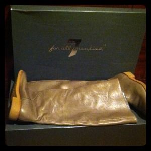 Taupe boots by 7 for all mankind