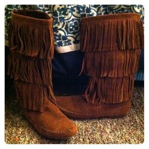 Lauren Conrad fringe boots