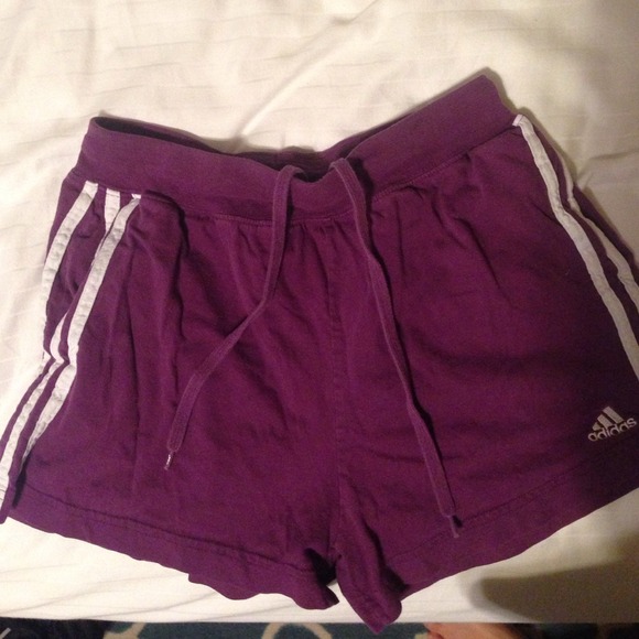 Purple and white comfy shorts