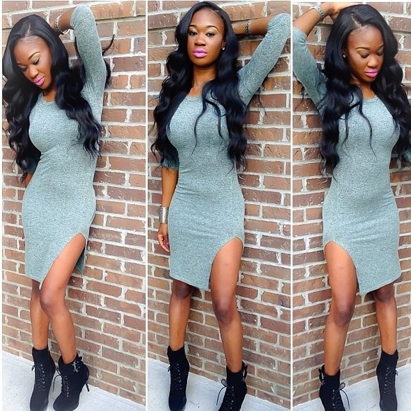 Dresses & Skirts - Mint midi sweater dress with split.