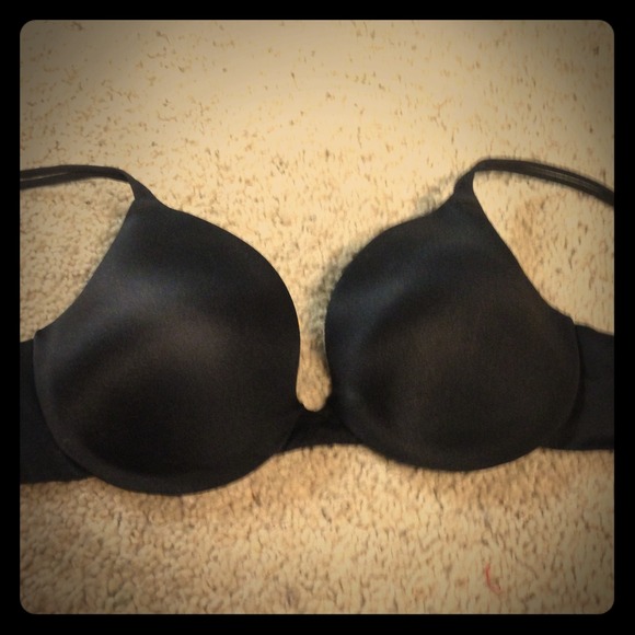 black push up plunge bra, 36D