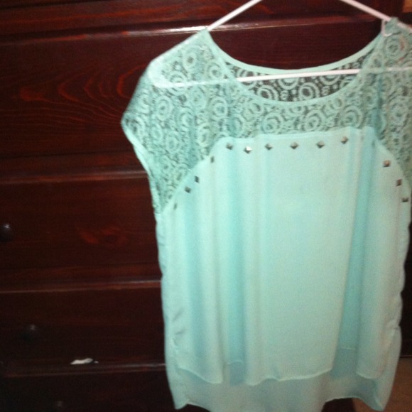 Mint colored blouse