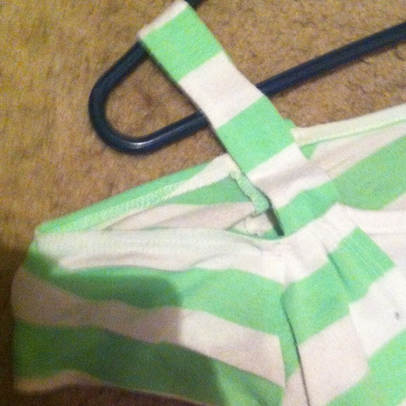 Green and white striped shirt - Picture 2 of 3