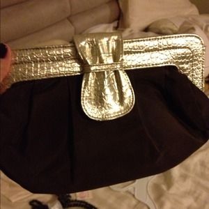 Brown and gold clutch. Never Been Worn.