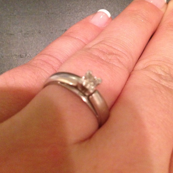 .25 carot diamond princess cut platinum ring