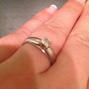 .25 carot diamond princess cut platinum ring