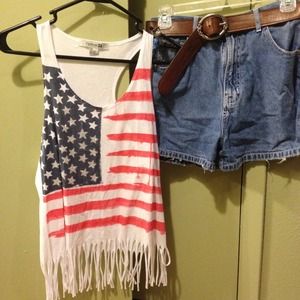 *RESERVED*  American Flag Tank top