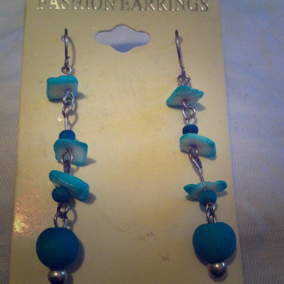 Blue dangle earrings