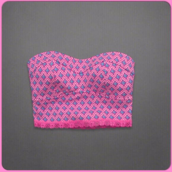 ~SOLD~ Gilly Hicks Bandeau, Pink Pattern