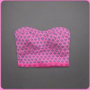 ~SOLD~ Gilly Hicks Bandeau, Pink Pattern