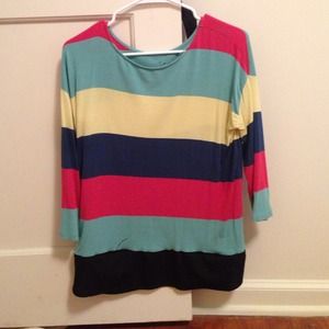Color block 3/4 shirt