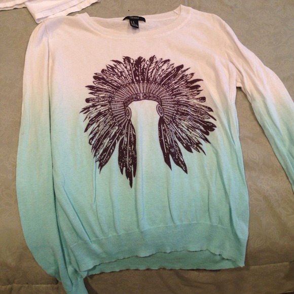 Forever 21 Ombré Indian Head Shirt