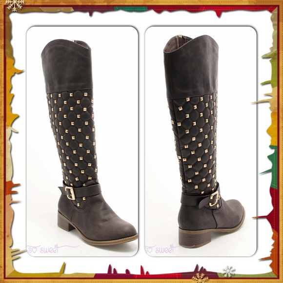 Studded Brown Boots