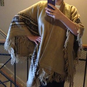 Authentic wool poncho.