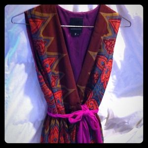 Anna Sui for Anthropologie paisley SILK wrap dress