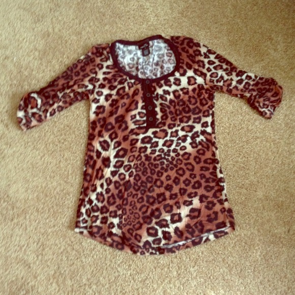 Cheetah print blouse & black blouse