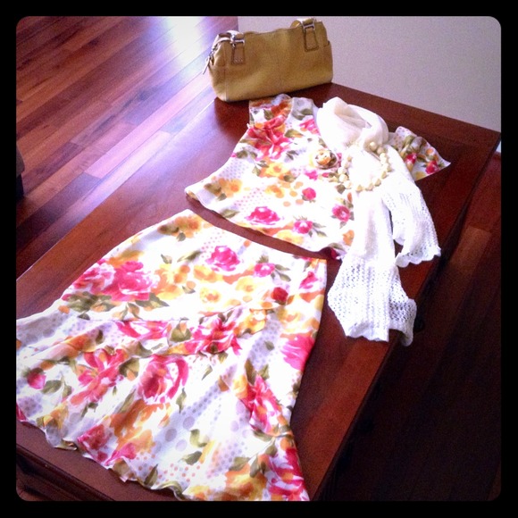 Floral Skirt with matching top