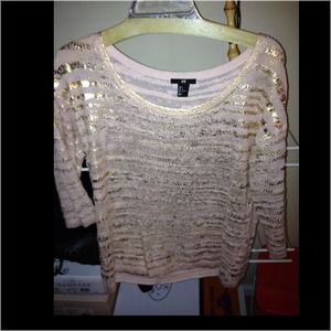 H&M Pink and Gold sweater