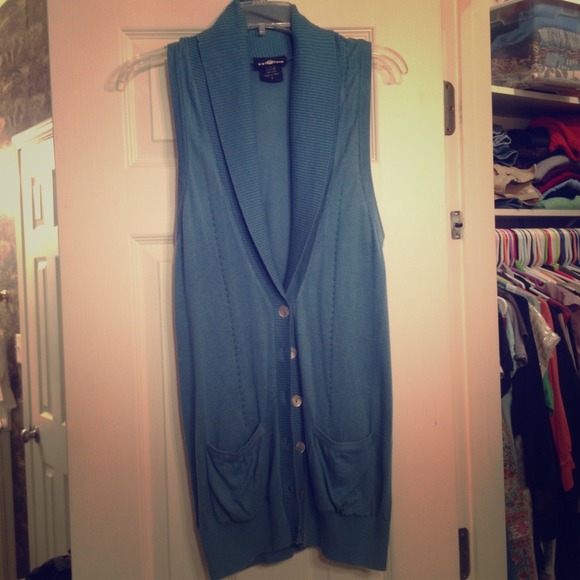 Teal sweater vest