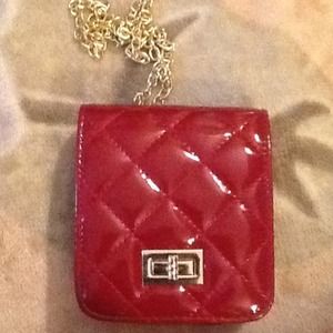 Red quilted bag