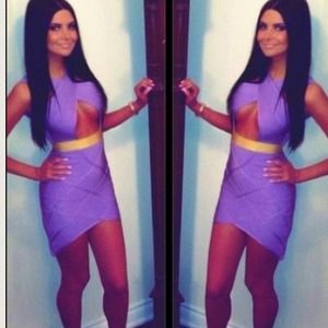 Purple bandage dress