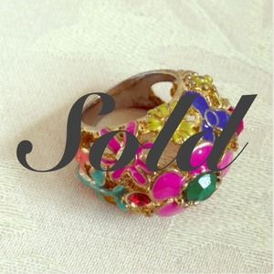 ❌SOLD❌Flower Cocktail Ring