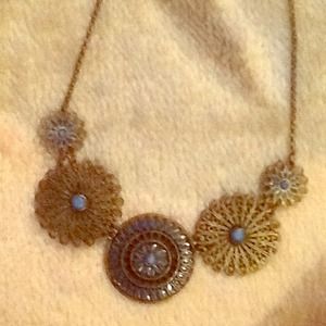Flower statement necklace