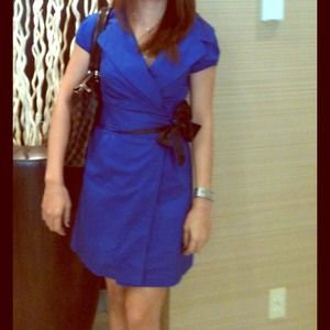 Mini dress with belt