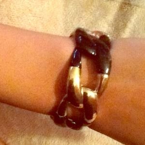 Golden and black bracelet