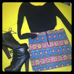 H&M tribal skirt size 6