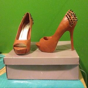 Orange bakers heels