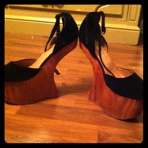 Jeffrey Campbell "Str8up" in black suede size 8.5