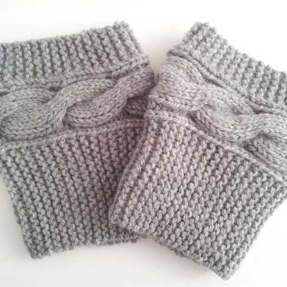 Accessories - Hand knit cable boot cuffs