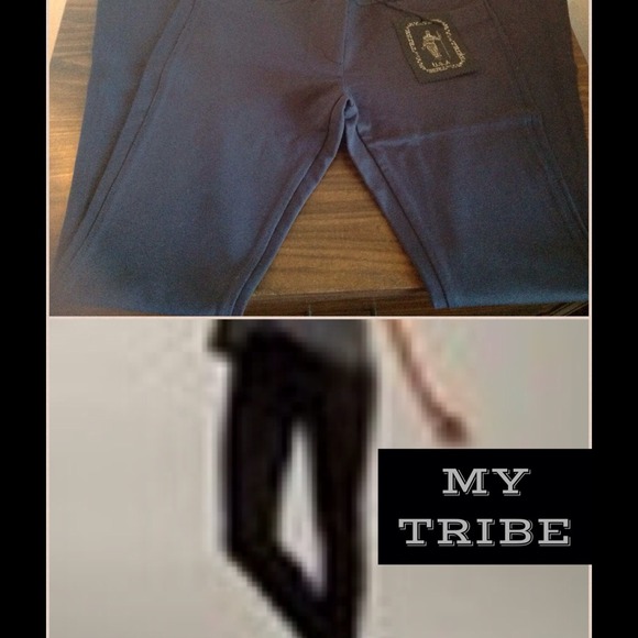 MY TRIBE PONTE PANTS IN CHARCOAL NWT - Picture 4 of 4