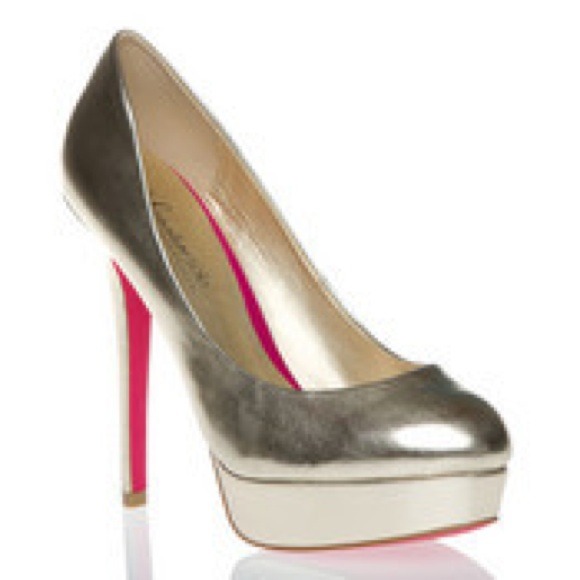 Gold pumps - Picture 3 of 4