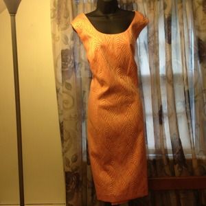 Calvin Klein Peach/tan short sleeve dress