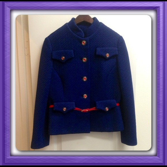 Vintage Jackets & Blazers - One of a Kind Navy Blue Military  Blazer