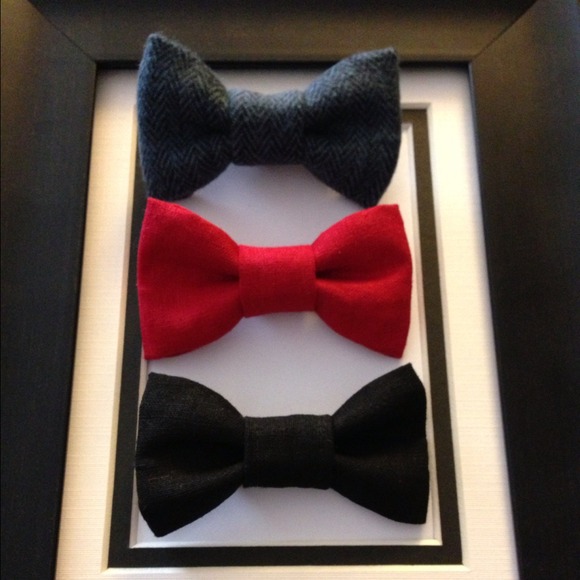 3 sets of Boys clip on Bow Ties