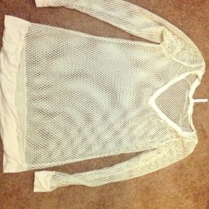 Cute white top can go with anything under