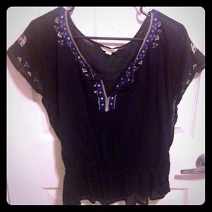 Blue American Eagle Peasant top