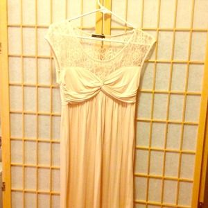 Pale Pink lace dress. It's flowy & comfortable!