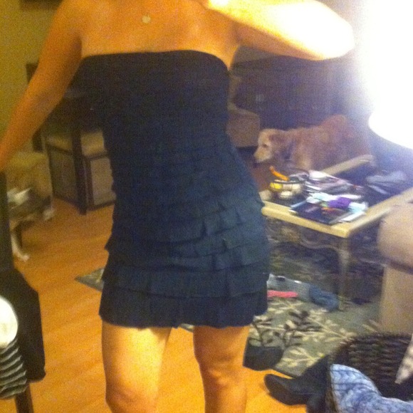 Little black ruffle Express dress! Worn once!