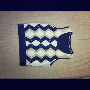 Tommy Hilfiger sweater vest and two to e blue top