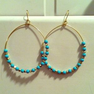 Beaded hoop earrings