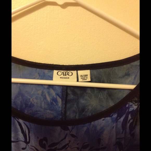 ***Bundled***Beautiful, Blue Flowy Top - Picture 3 of 3