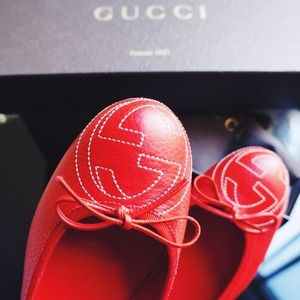 Gucci Shoes - Gucci Red Ballet Flats Gucci Shoes - Gucci Red Ballet Flats