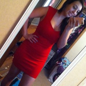 Red heart dress