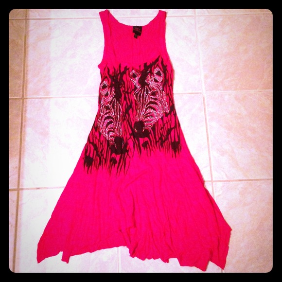 SOLD in bundle 🚫 Red Bebe Rhinestone Horse Dress