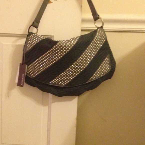 Blue elegance beautiful studded bag