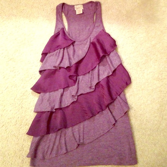 Great condition purple ruffle shirt